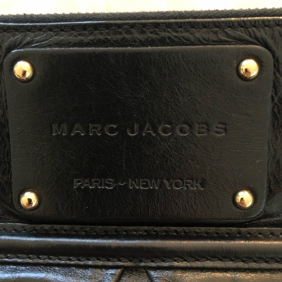 Marc Jacobs Black Leather Clutch Purse Bag - Picture 2 of 8